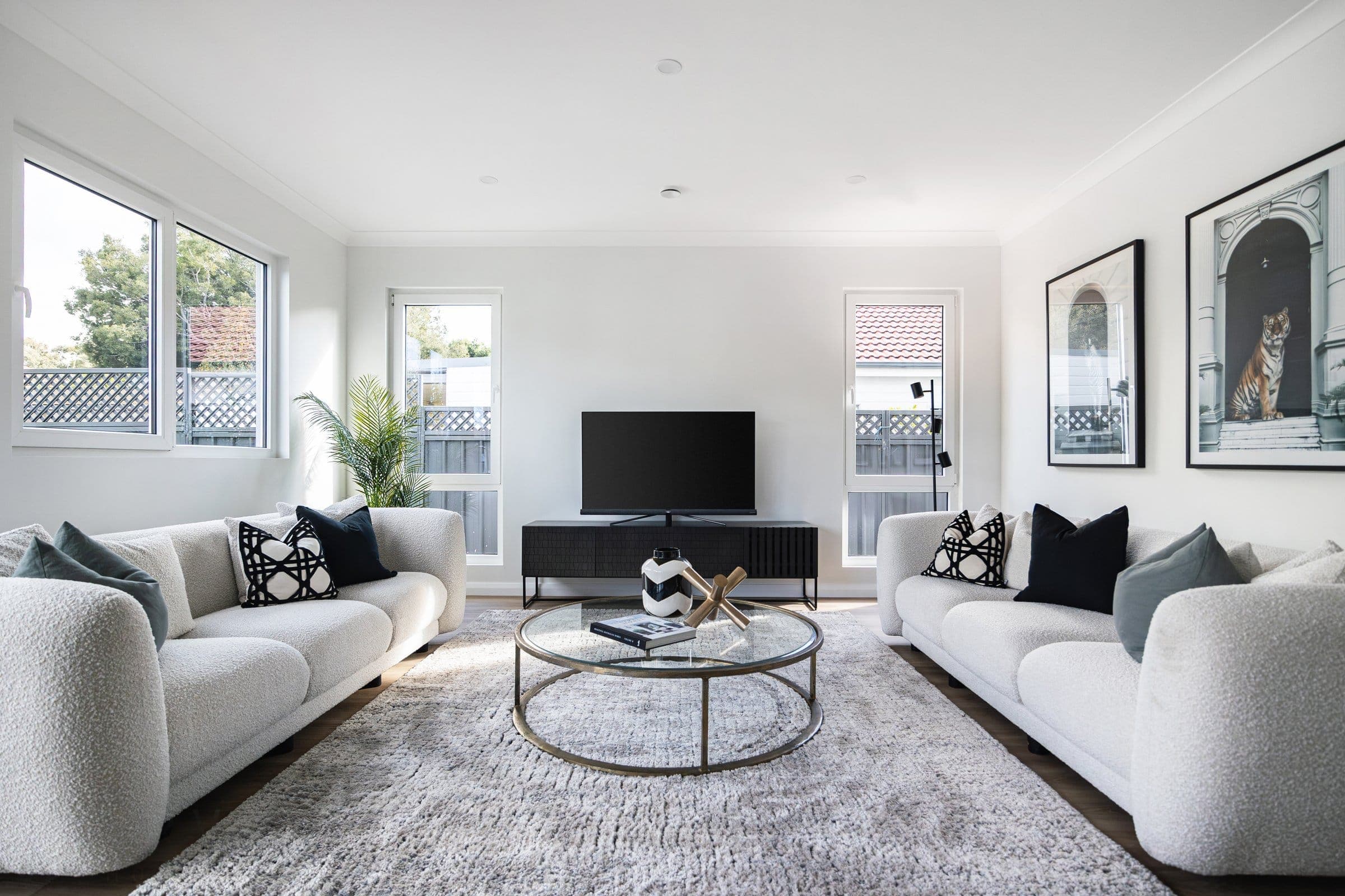 Marvel Homes finished living room interior, Riverwood, Sydney